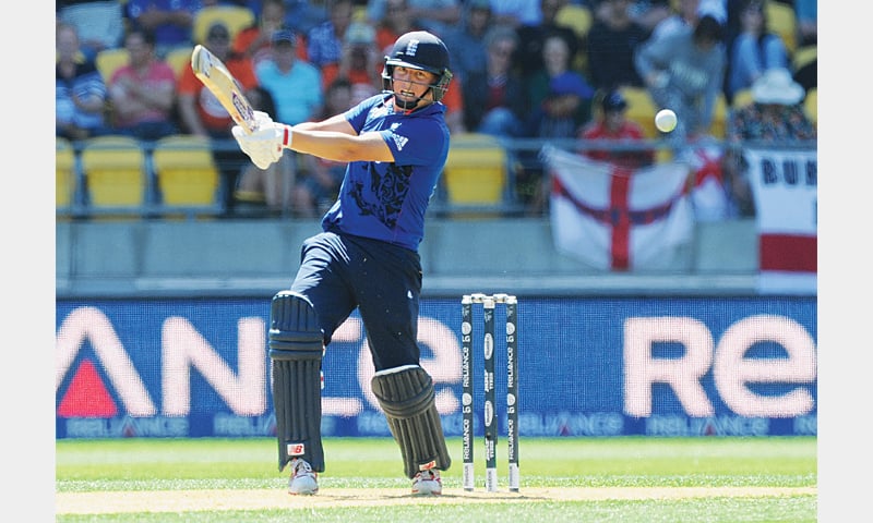 ENGLAND batsman Gary Ballance plays a shot.—AP
