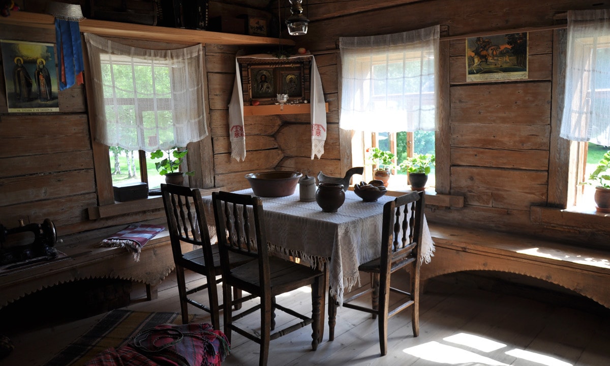 A typical rural house in Museum of Wooden Architecture.