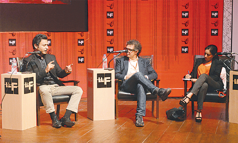 Panellists at the session, ‘The Future of TV News: Journalism or Mirch Masala’  

Photo credit: Tariq Mahmood / White Star