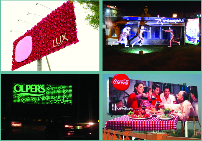 Lux grabbed attention with its ‘floral’ billboard displays, while Surf and Olper’s used LED lights to create interest at night time. On the other hand, Coca-Cola had a dining table covered in a red checked table cloth jutting out.