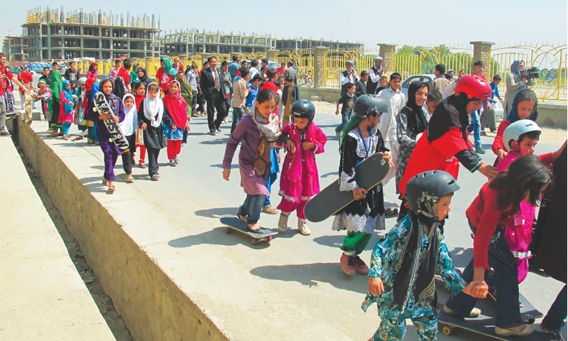 Children, especially girls look forward to skateboarding in a safe environment