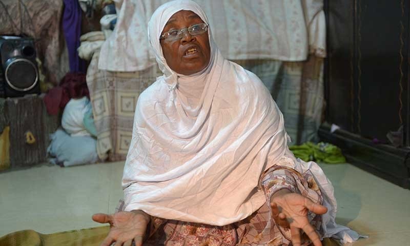 Sakina Sharif, mother of Rashid Rekha, who was allegedly involved in gang activities and killed in 2013 - AFP