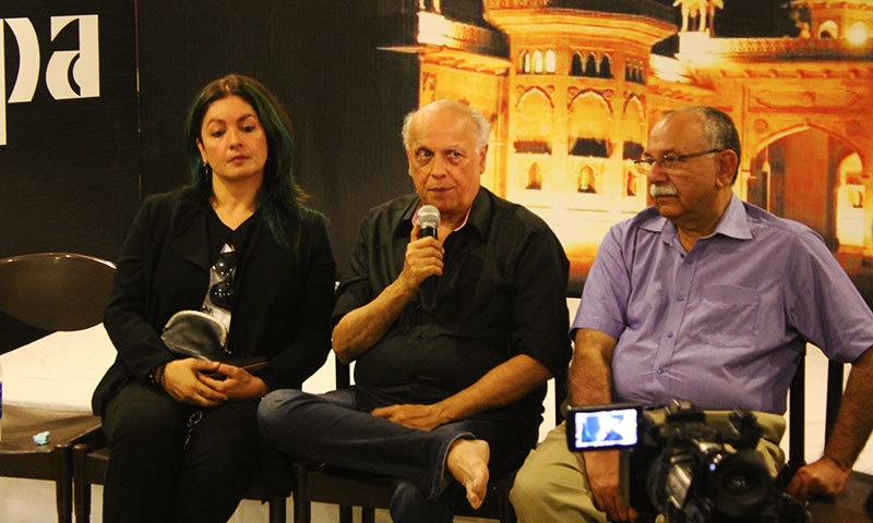 Mahesh Bhatt speaks to the press at NAPA. The veteran filmmaker is in Karachi to attend the NAPA International Theatre Festival 2015.