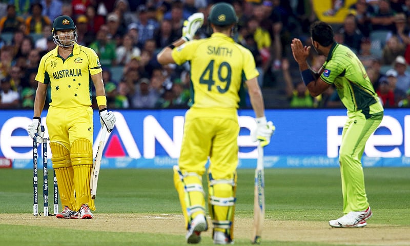 Fuelled by comments aimed at him during his innings, Riaz took to the Aussies. &mdash; Reuters