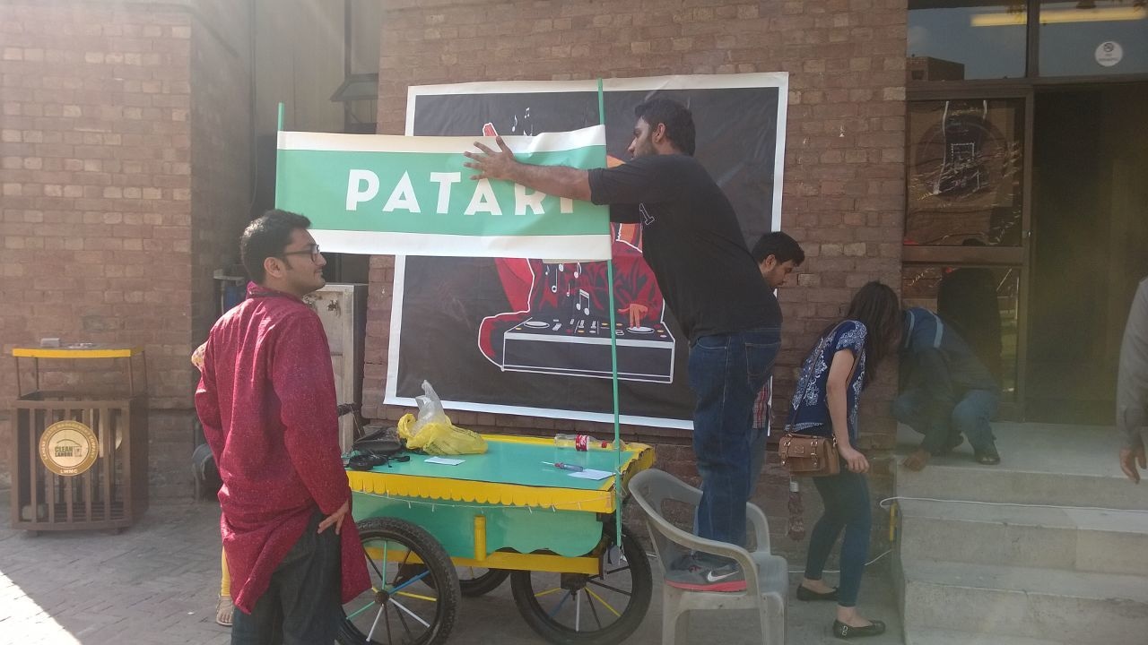 Music sharing site Patari sets up a stall.