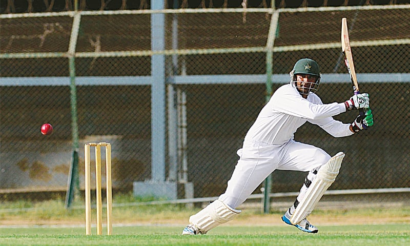 BILAL Asif hits out during his century.&mdash;White Star