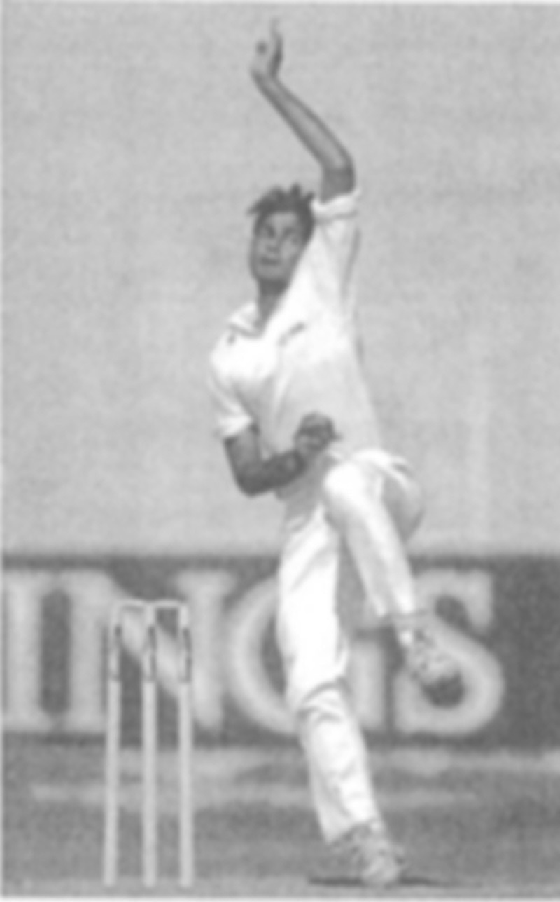 Rehman bowling against the visiting Sri Lankan U-19 side at Karachi’s National Stadium in 1983.