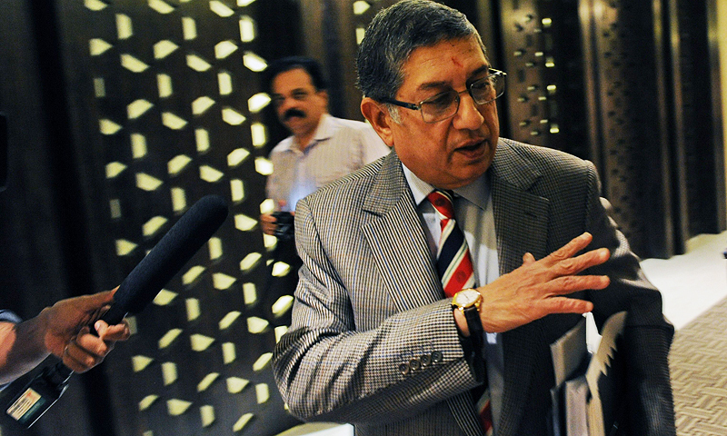 BCCI secretary writes a to ICC President N. Srinivasan (pictured), asking him to share list of ‘unverified suspected bookies’. — AFP/File