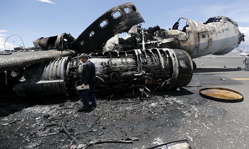 The runway was hit by two missiles, witnesses said, a day after it was announced that the airport would be reopened. —Reuters/File