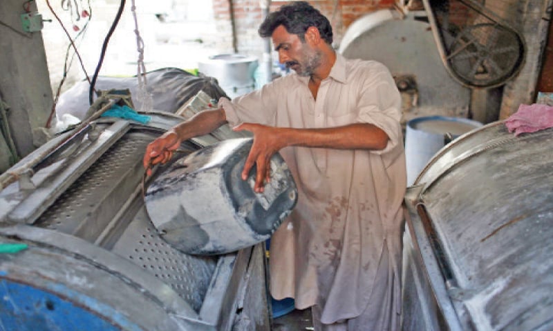 Abdul Majeed, 36, doesn&rsquo;t have a moment to spare as he pours detergent into a large washing machine. &ldquo;In this business, it&rsquo;s always a race against time. Everyone wants their laundry on time, came rain or shine. If it does rain, it just makes our lives harder as the drying area is in an open ground and we have very little space on washing lines to dry clothes.&rdquo;