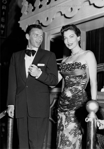 SINATRA with his second wife, movie star Ava Gardner.