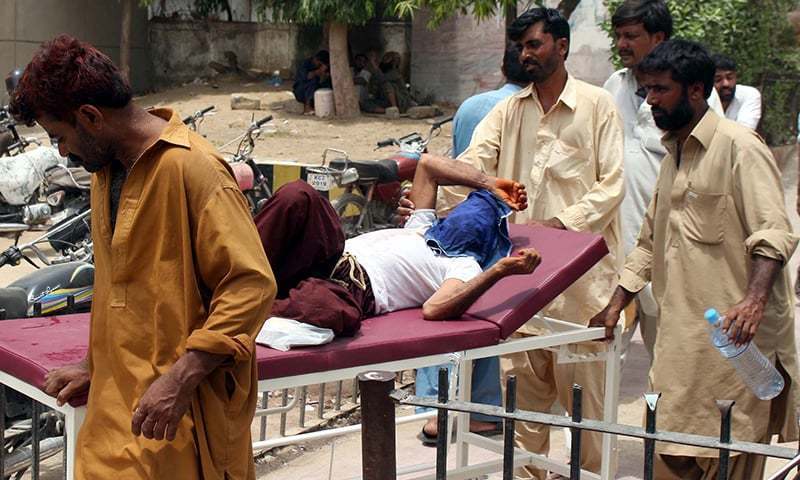 Various government-run hospitals in Karachi confirmed that at least 32 people died of heatstroke on Saturday. —PPI/File