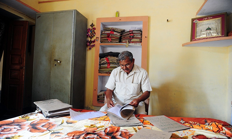Lal Bihari works in the organisation's office in the Azamgarh district of the state of Uttar Pradesh. &mdash;AFP