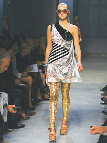 LOUIS Vuitton creative director Nicolas Ghesquiere created StarWars-inspired gold leggings for fashion house Balenciaga.