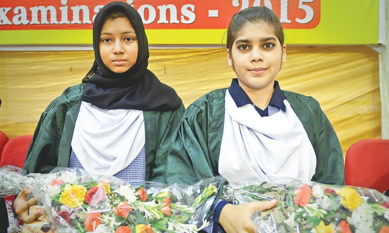 Special students who topped Yusra Asad (L) and Tooba Shahid. Photos by Fahim Siddiqi / White Star