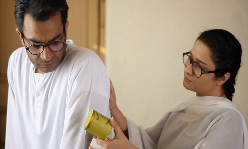 Sarmad Khoosat as Manto, and Sania Saeed as his wife, Safia — Publicity photo