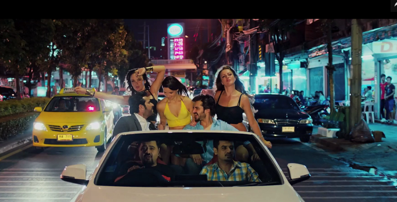 Hamza Ali Abbasi, Humayun Saeed, Ahmad Ali Butt and Vasay Chaudhry in a still from the film