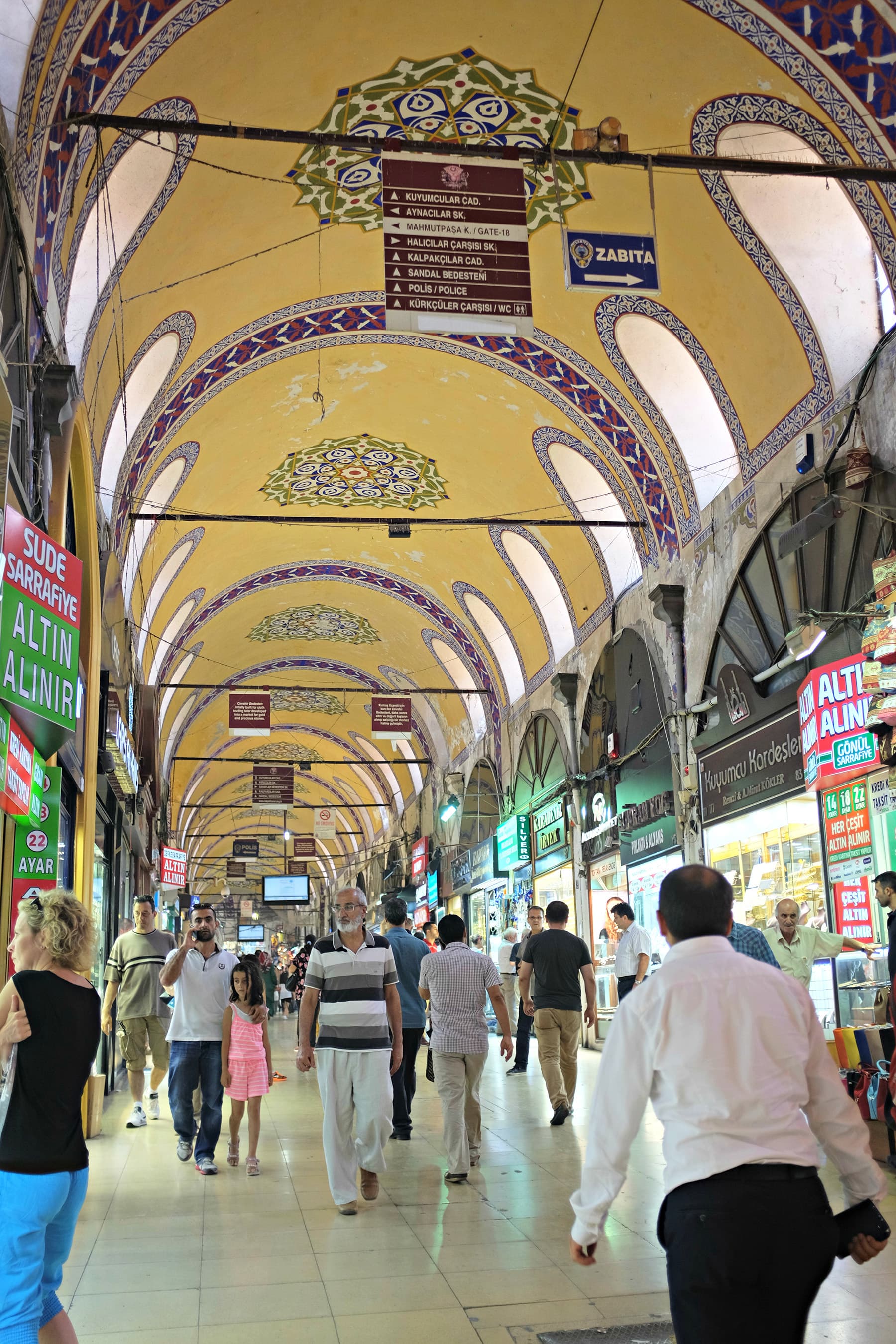 The narrow lanes of Grand Bazaar are a delight to walk in.