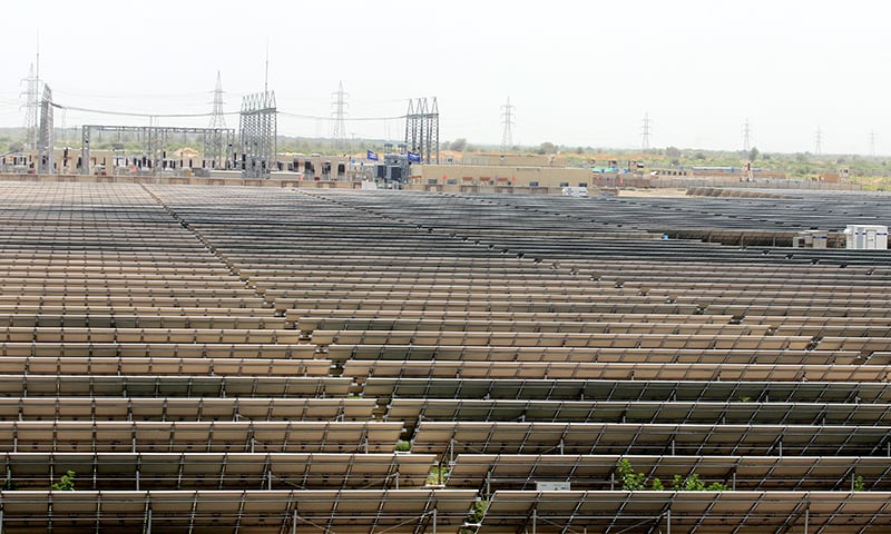 View of the infrastructure developed alogside the solar park to connect it to the national grid. -Photo courtesy Zofeen T. Ebrahim.