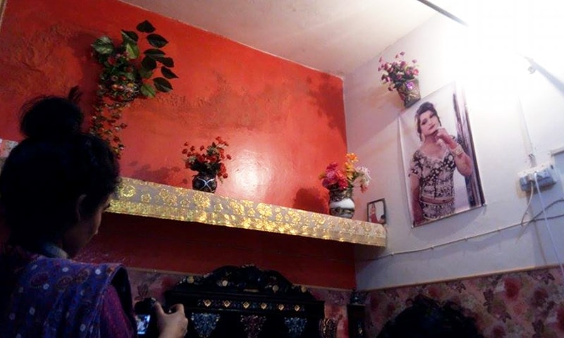 The house was colourful.