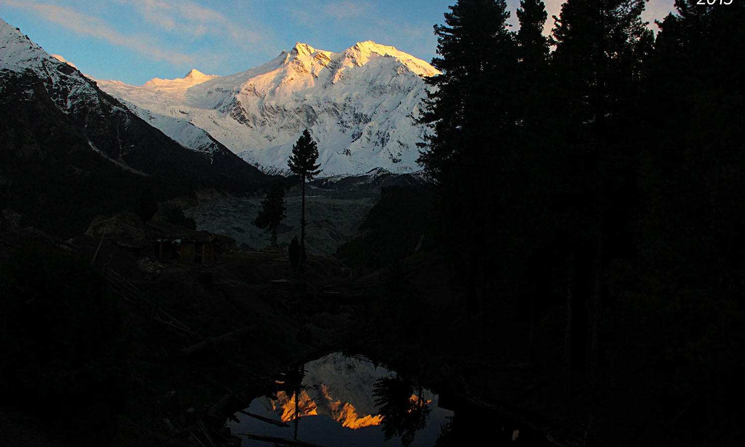 A view of Nanga Parbat in the morning.