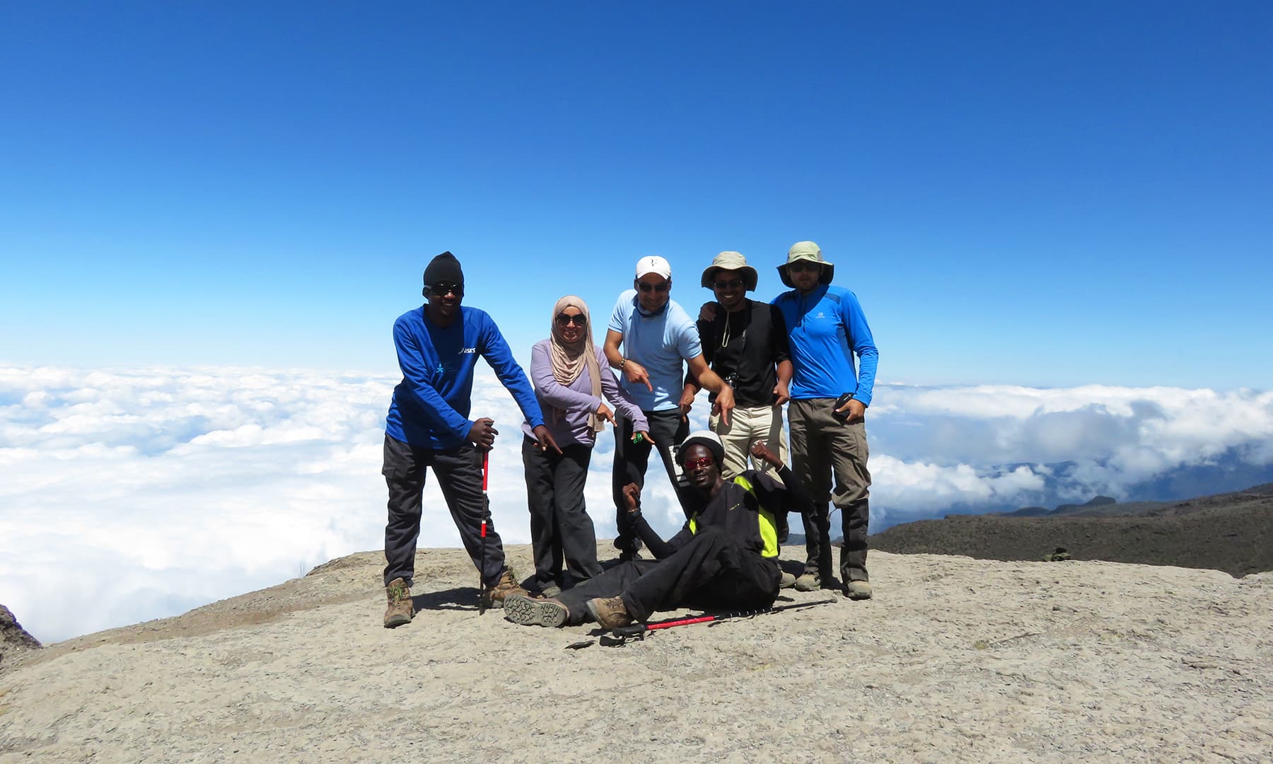 On top of the Barranco Wall with Michael and our assistant guide, Johnson ‘the gangster’.