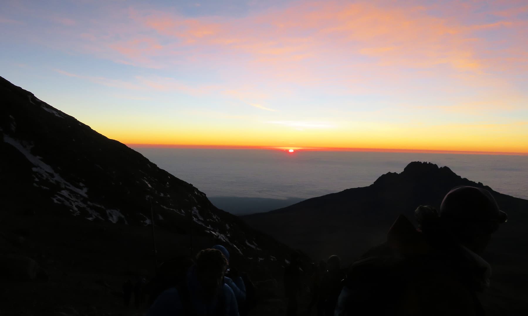 The sun just coming up.