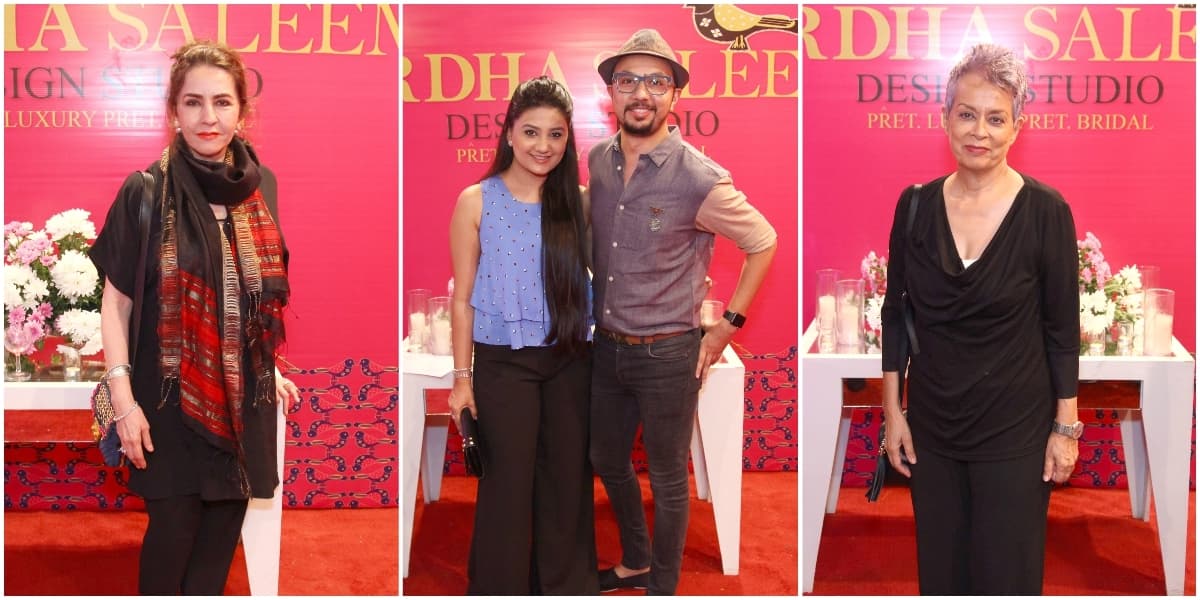 Wardha's fellow designers Faiza Samee, Nomi Ansari and Maheen Khan attended the store launch to show their support