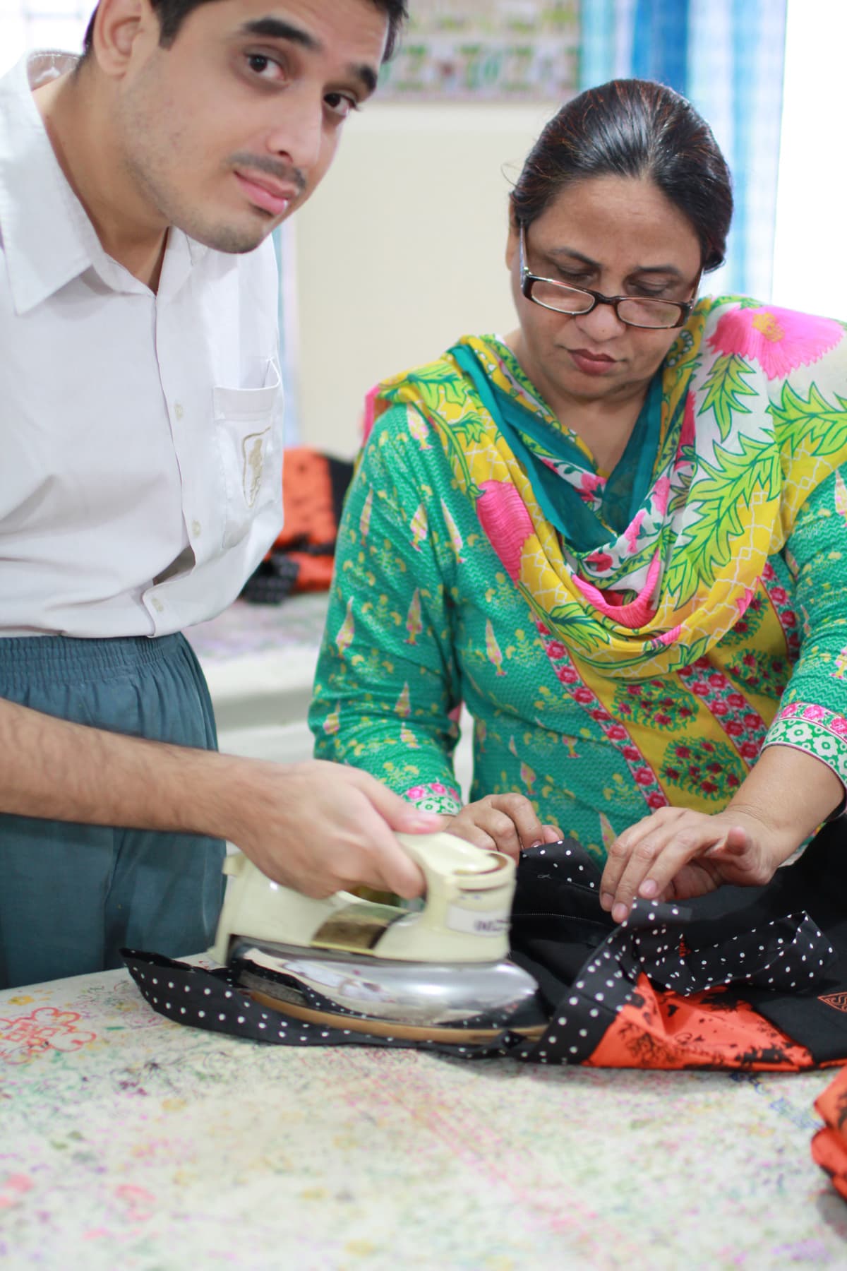 The block printing room.