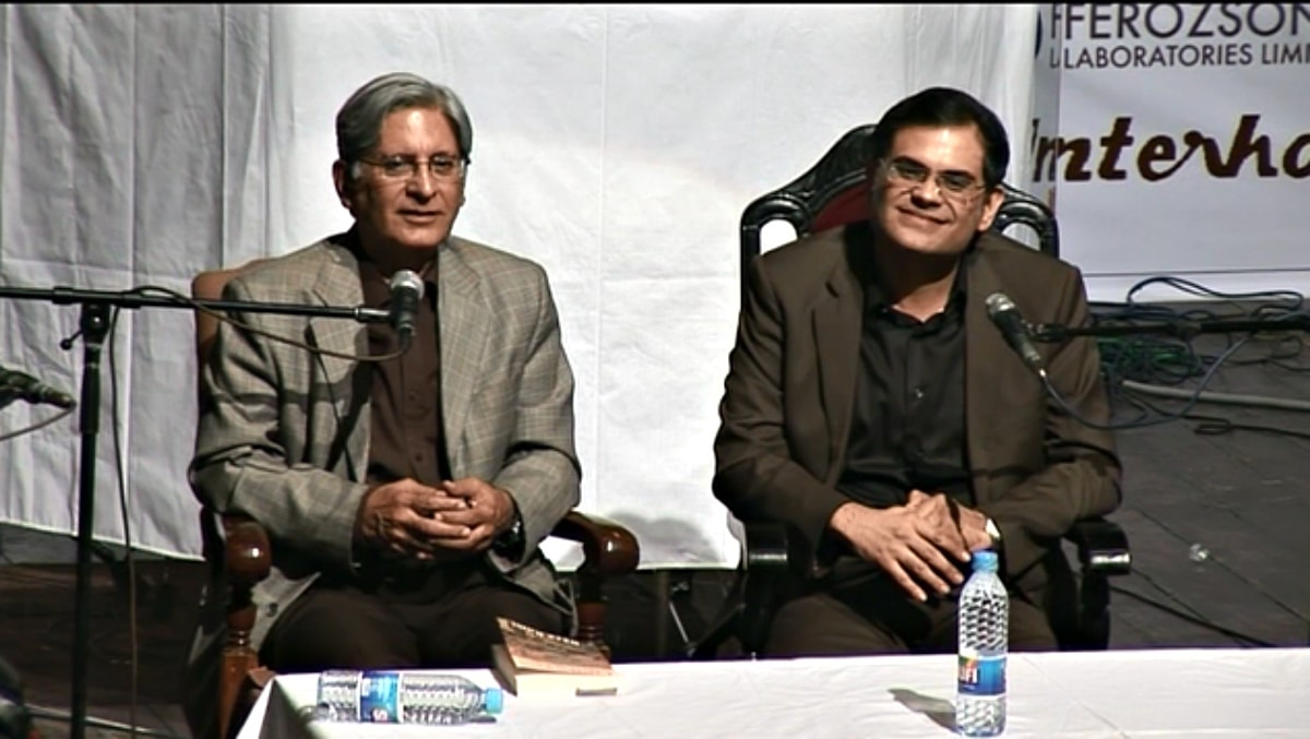 Raza Rumi and Aitzaz Ahsan at the Khayal Festival 2014 – Publicity photo