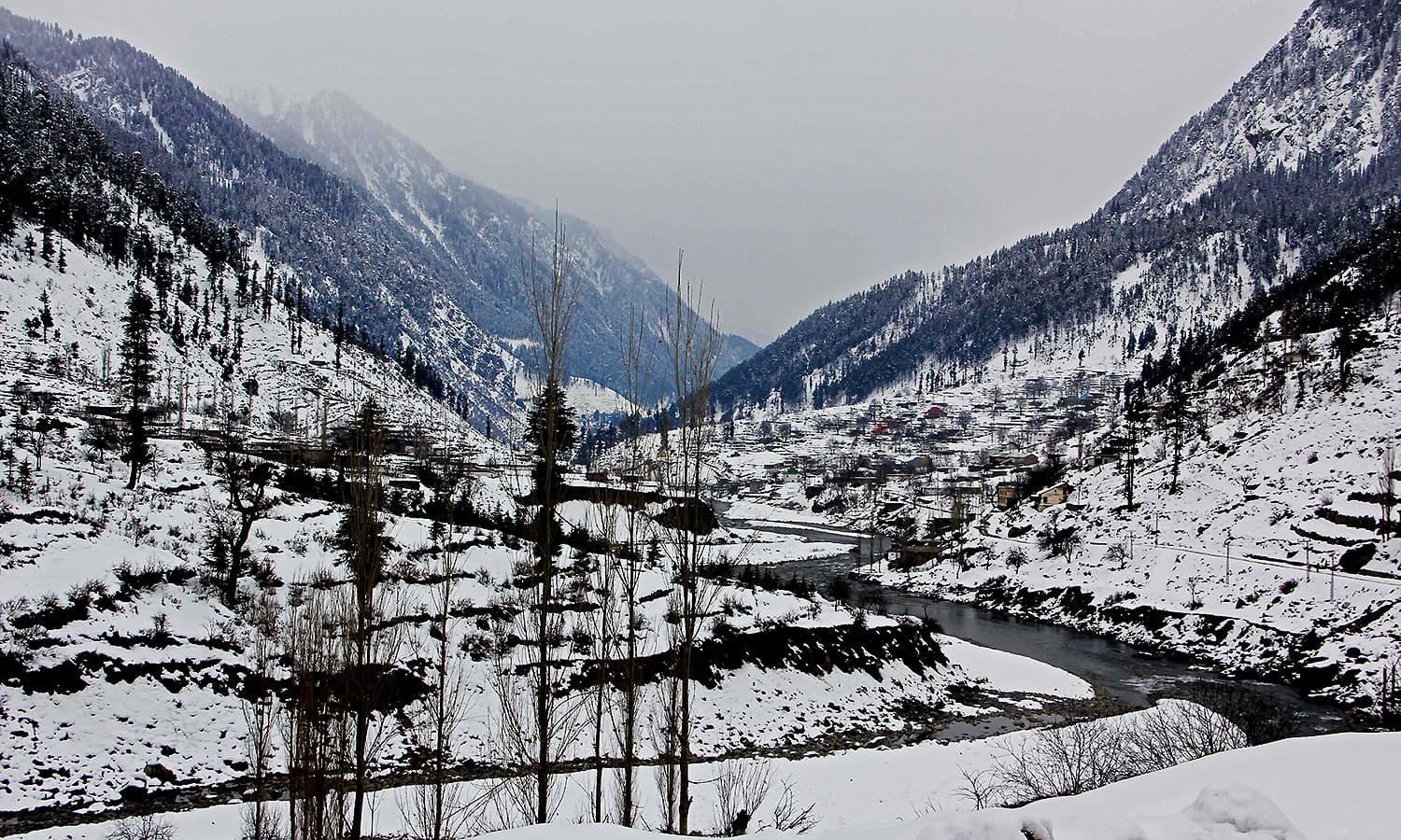 Stunning view of the Swat River in Kalam valley.  — Photo by author