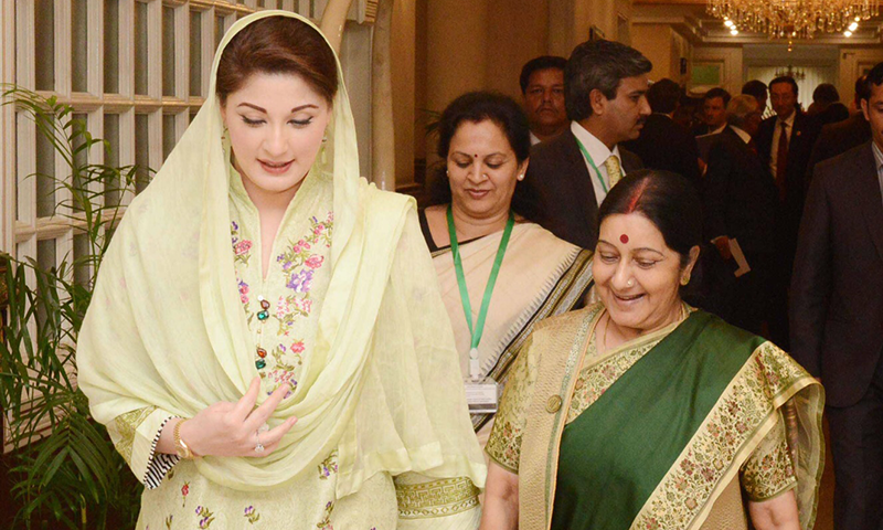 Swaraj also met Prime Minister's daughter Maryam Nawaz.─ Photo: Irfan ...