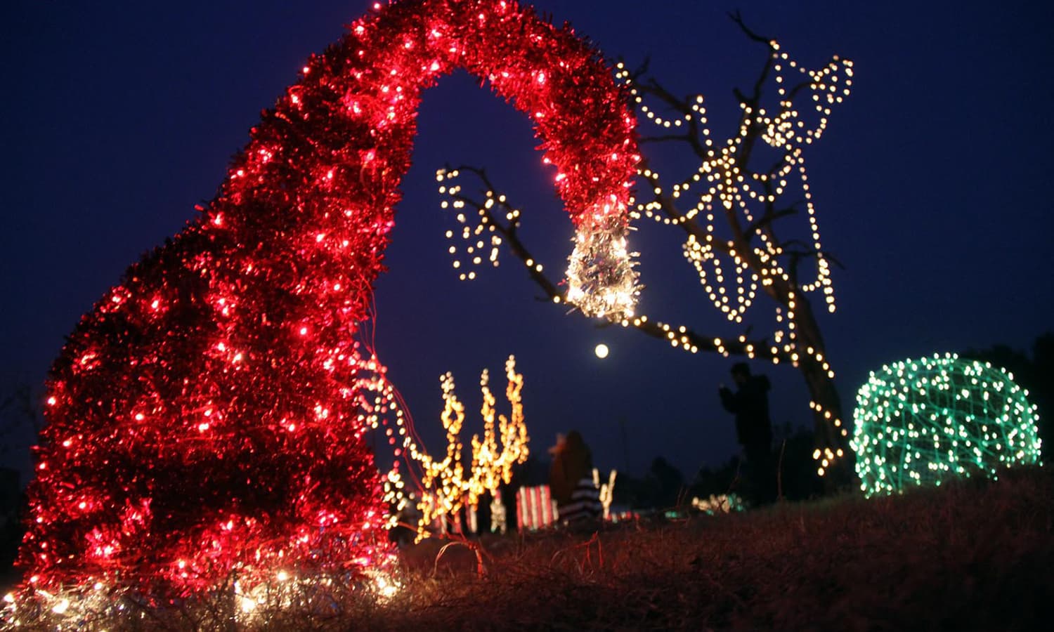 An illumined view of Christian locality in Islamabad, decorated with colorful light on the eve of Christmas. &mdash;INP