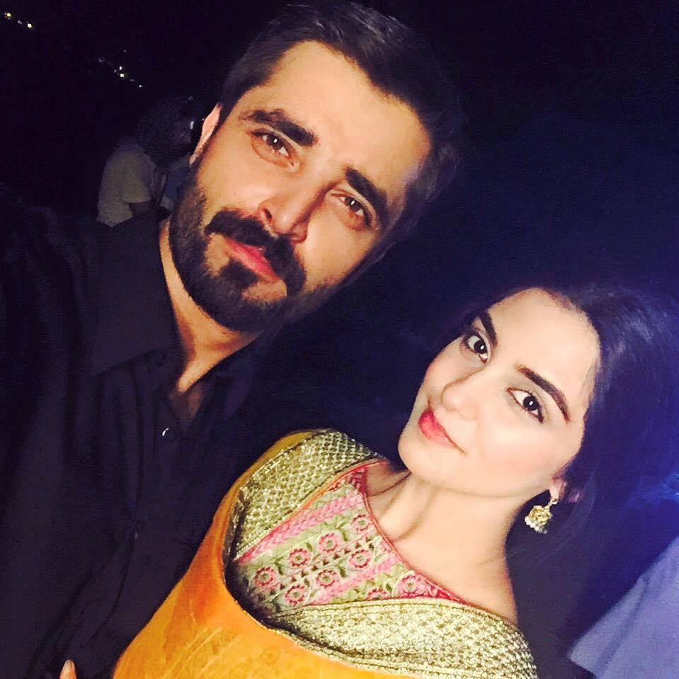 Hamza and Maya on set. Photo: Tera Gham Aur Hum Facebook page