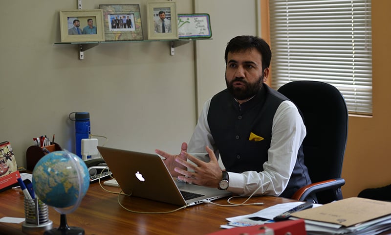 Director of the Pakistan Institute of Prosthetic and Orthotic Sciences (PIPOS) Zia-ur-Rehman speaks with AFP in Peshawar. — AFP