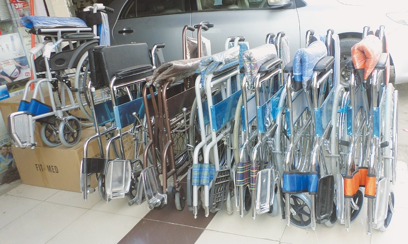 Wheelchairs from China and Taiwan are more economical and reliable./ Photos by writer