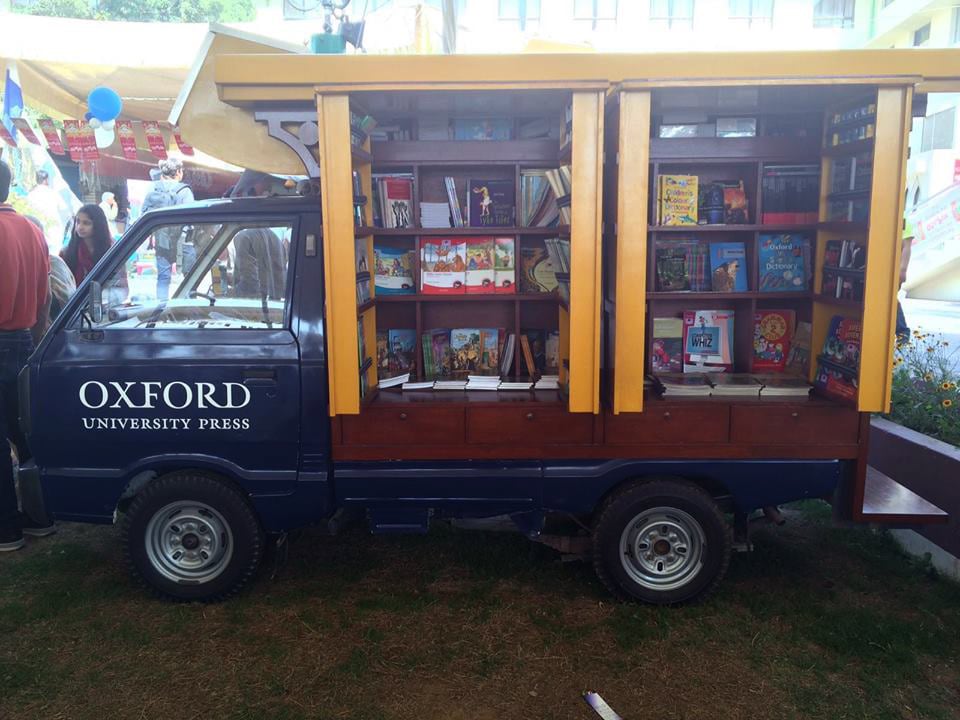 OUP's mobile book bazaar. Photo: Dawn