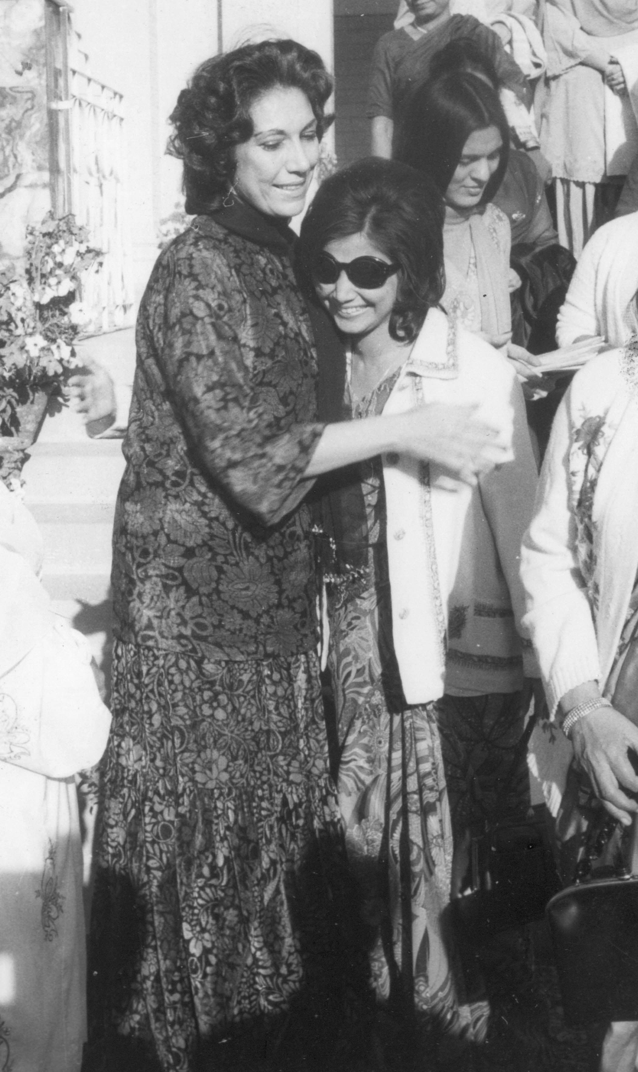 Nusrat Bhutto (left) with Anis Haroon. — Photo from the book