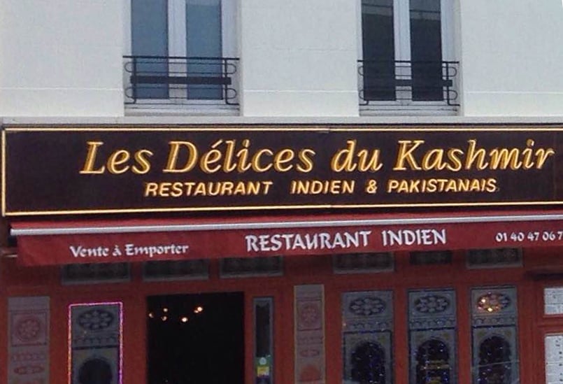 The Indian restaurant in France also serves Pakistani food. —Photo by author