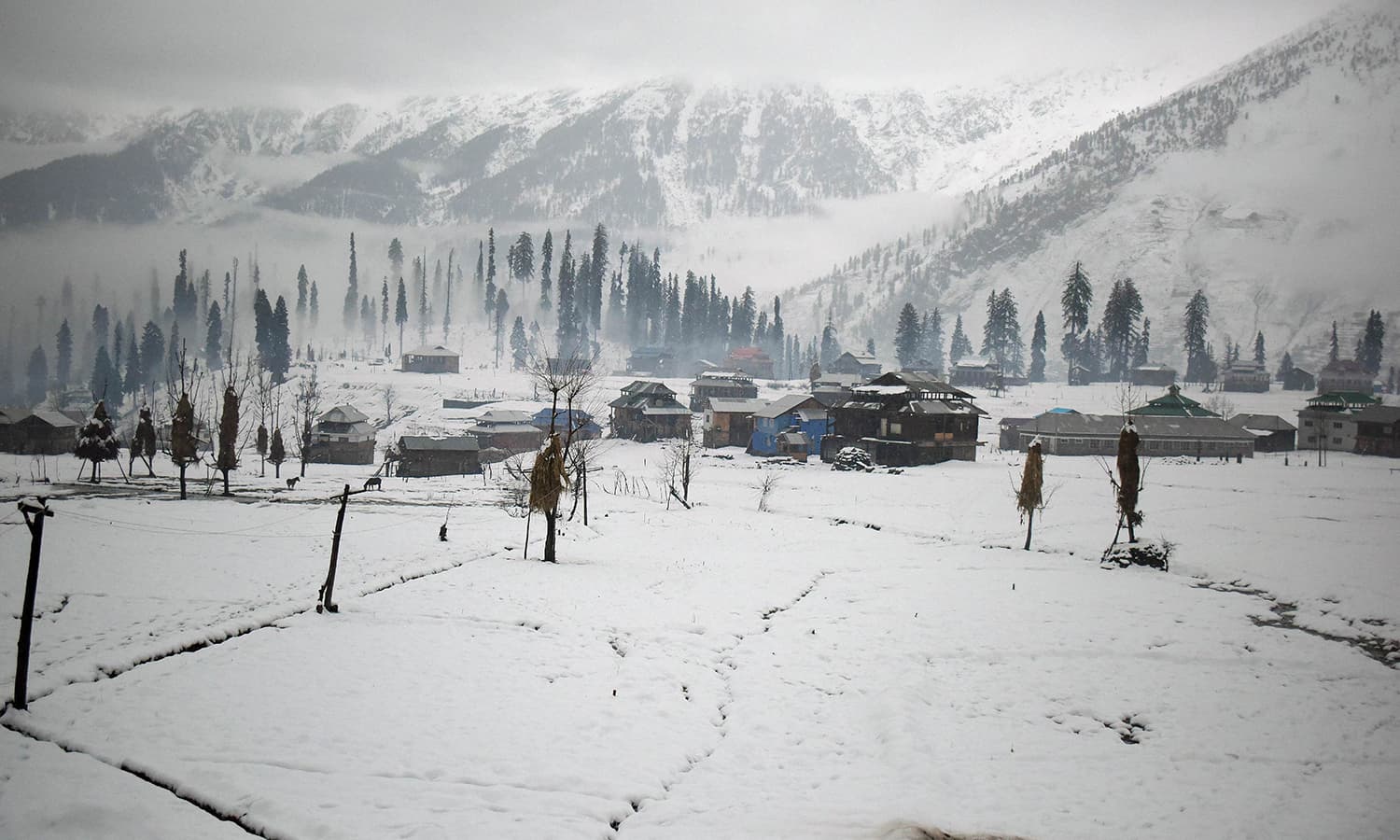 A view of snow-covered Neelum Valley in Pakistan-held Kashmir. ─ AFP