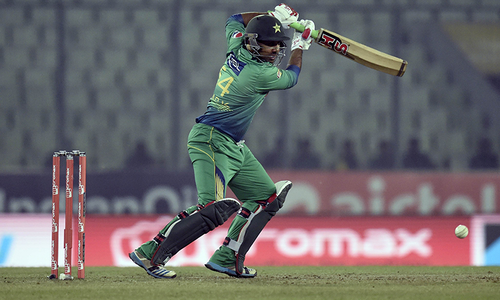 Sarfraz Ahmed scored 38 for Pakistan while opener Sharjeel Khan made 31. — AFP