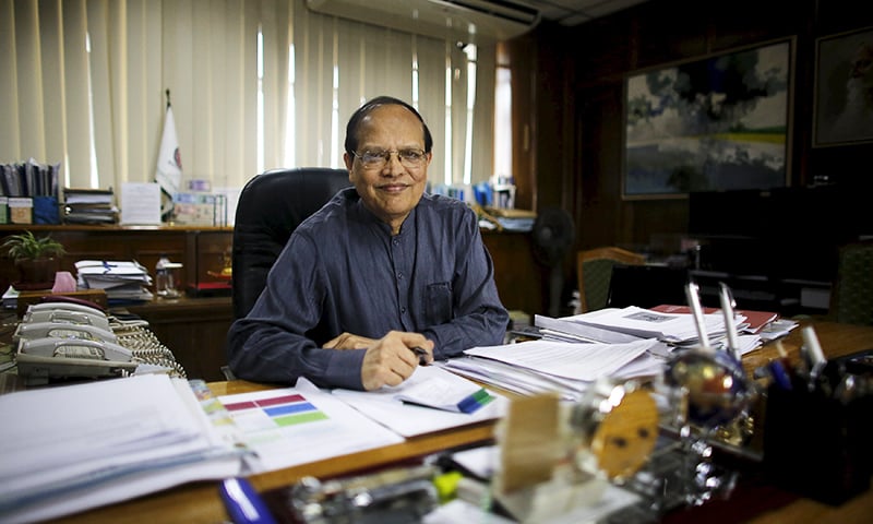 Bangladesh's central bank governor Atiur Rahman poses inside his office in Dhaka in this October 2, 2013 file photo.—Reuters