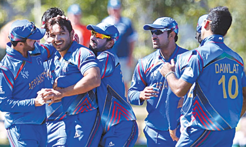 Team Afghanistan celebrating their victory