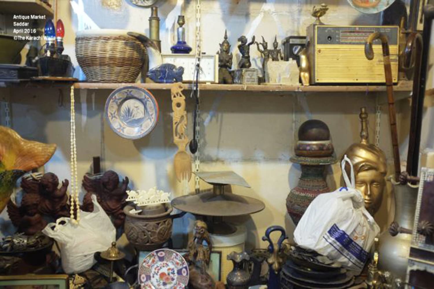 A view of a shop inside the market.