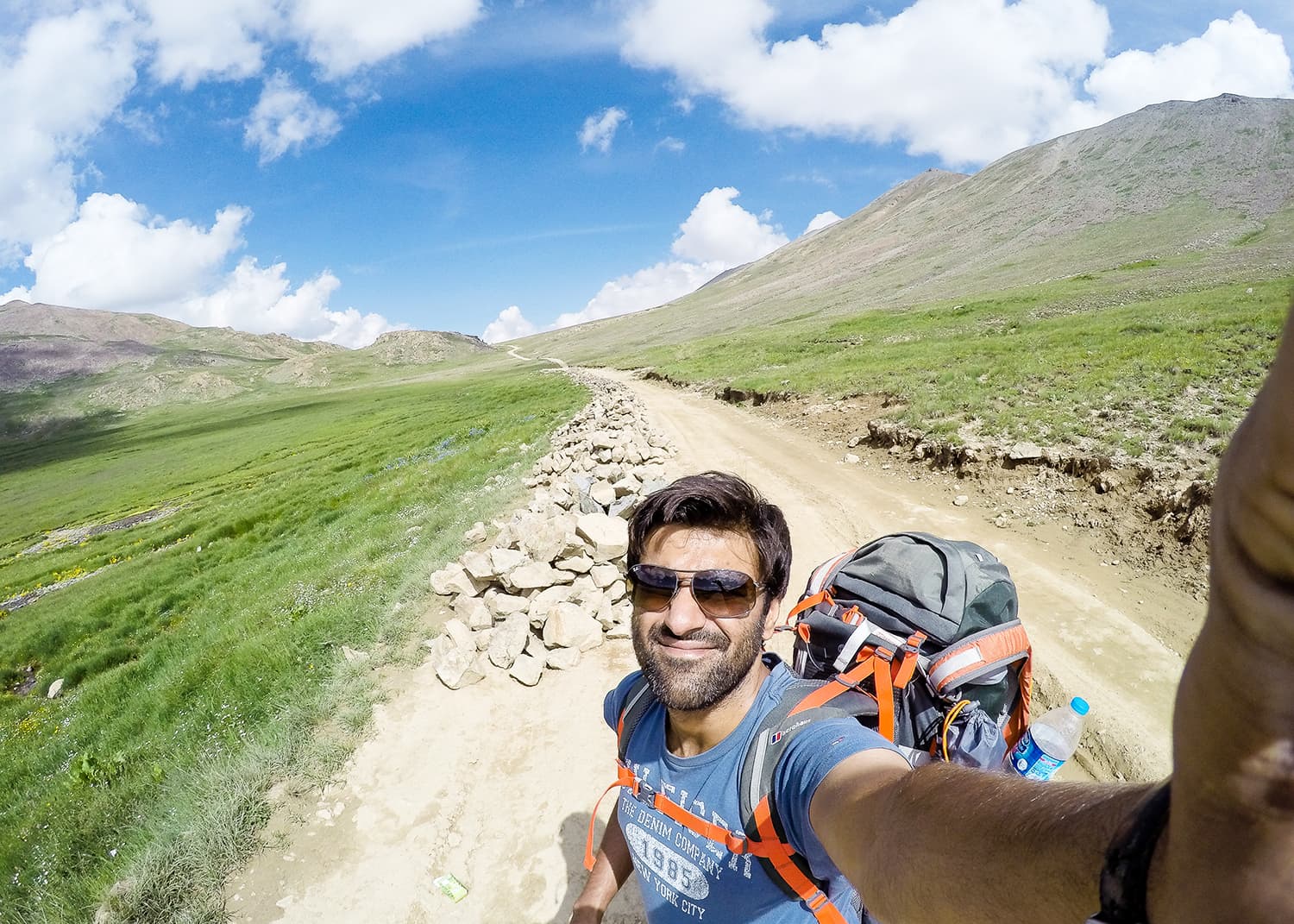 Hiking out of Deosai.