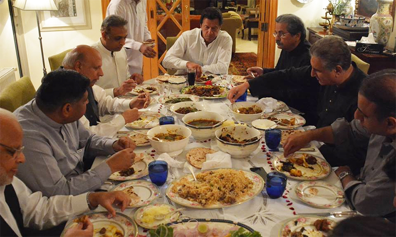 A heated argument reportedly broke out between Chaudhry Mohammad Sarwar and Shah Mehmood Qureshi on the dinner table during an informal gathering at PTI leader Jahangir Tareen’s residence.─ JKT Facebook page