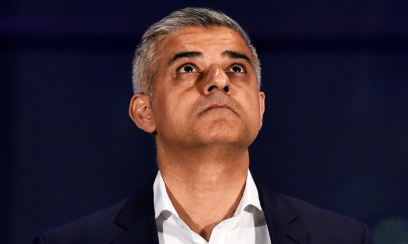 Sadiq Khan, Britain's Labour Party candidate for Mayor of London, reacts following his victory in the London mayoral election at City Hall in London, Britain, early May 7, 2016. —Reuters