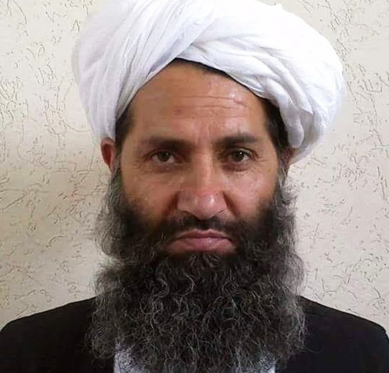 This undated handout photograph released by the Afghan Taliban on May 25, 2016 shows, according to the Afghan Taliban, the new Mullah Haibatullah Akhundzada posing for a photograph at an undisclosed location. —AFP