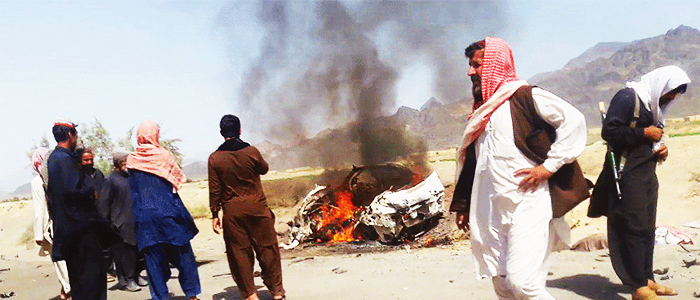 The site of the Balochistan drone strike. ─ AFP/File