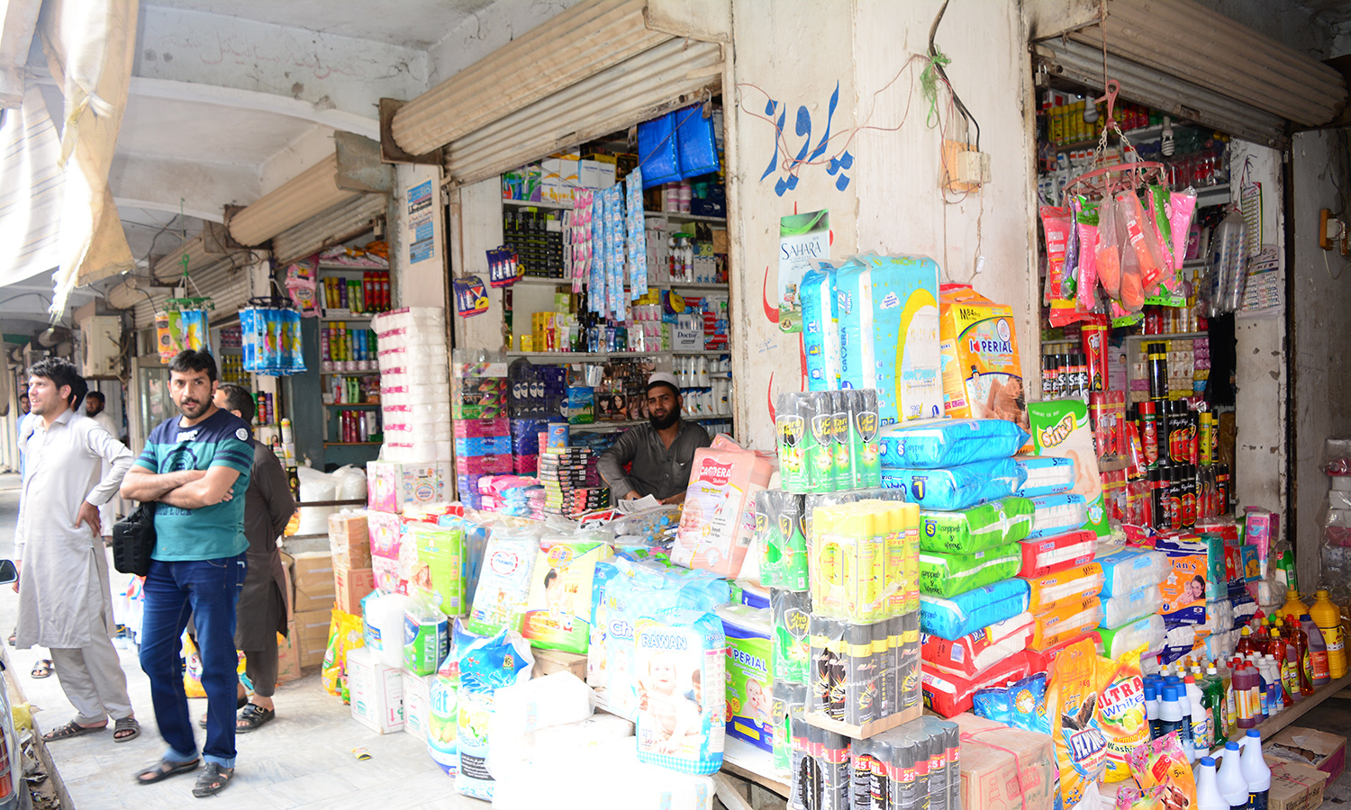 Smuggled goods are sold openly at Karkhano market.